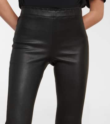 Cropped leather trousers | Stouls