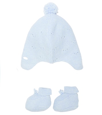Baby cotton-blend hat and socks set | Tartine et Chocolat