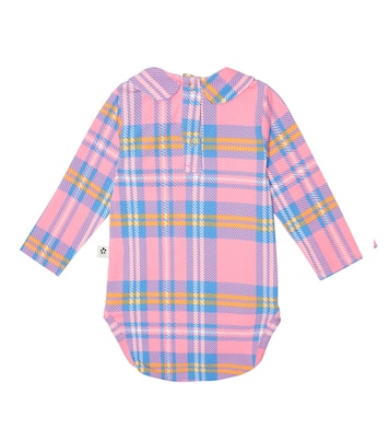 Baby checked cotton jersey onesie | Mini Rodini