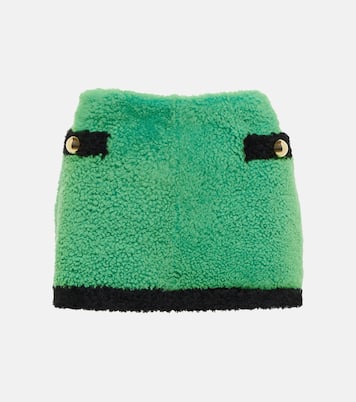 Minirock aus Shearling | Blancha