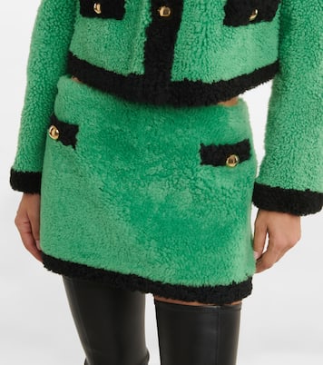 Minirock aus Shearling | Blancha