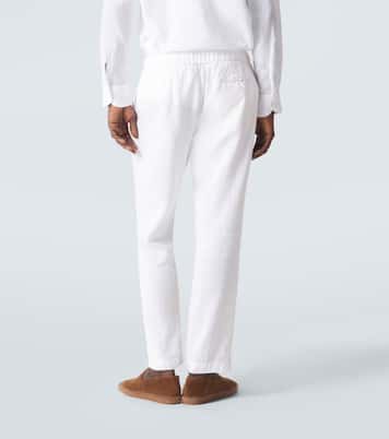 Oscar straight linen and cotton chinos | Frescobol Carioca