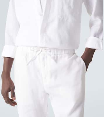 Oscar straight linen and cotton chinos | Frescobol Carioca