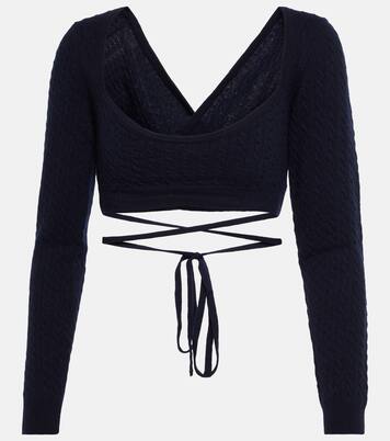 Pull raccourci en laine et cachemire | Patou