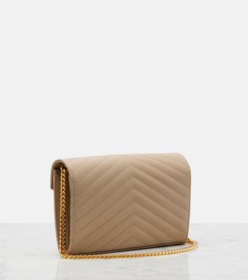 Cassandre matelassé leather wallet on chain | Saint Laurent