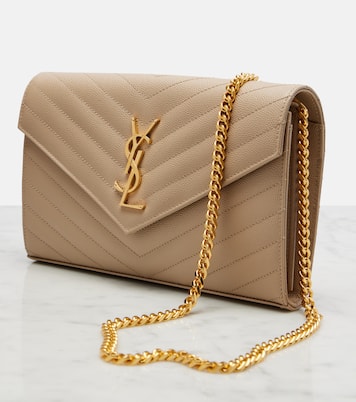 Cassandre matelassé leather wallet on chain | Saint Laurent