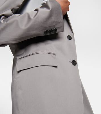 Blazer de algodón de botonadura simple | Prada