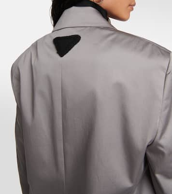 Blazer de algodón de botonadura simple | Prada
