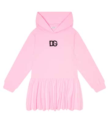 DG cotton-blend hooded dress | Dolce&Gabbana Kids