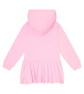 DG cotton-blend hooded dress | Dolce&Gabbana Kids