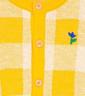Baby Vichy cotton-knit cardigan | Bobo Choses