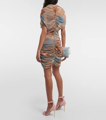 Robe imprimée en tulle | Balmain