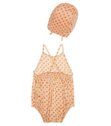 Baby - Jumpsuit corta e cappello Lavendula in cotone | Caramel