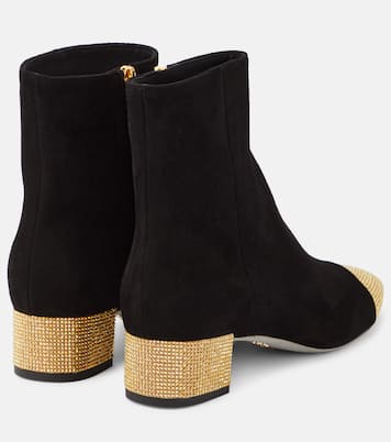 Verzierte Ankle Boots aus Veloursleder | Rene Caovilla