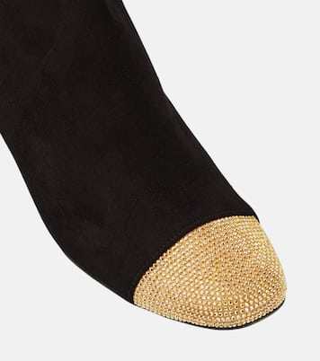 Verzierte Ankle Boots aus Veloursleder | Rene Caovilla