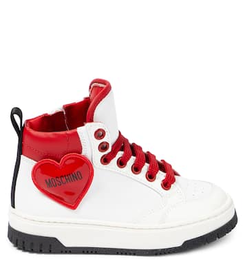 Leather high-top sneakers | Moschino Kids