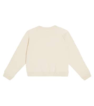 Floral-appliqué cotton sweatshirt | Il Gufo