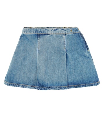 Cerena pleated denim skirt | Bonpoint