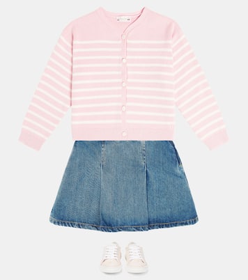 Cerena pleated denim skirt | Bonpoint