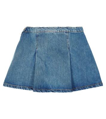Cerena pleated denim skirt | Bonpoint