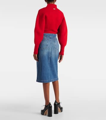 High-Rise-Jeansrock The Vent Front | Frame