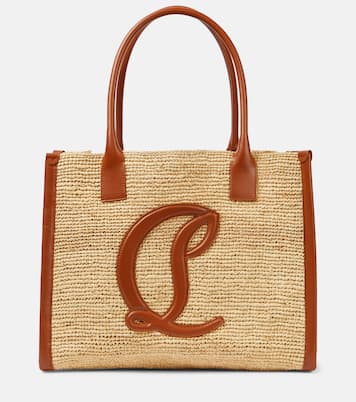 By My Side E/W Large raffia tote bag | Christian Louboutin