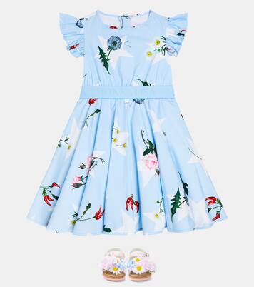 Floral cotton dress | Monnalisa