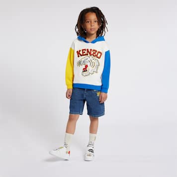 Printed cotton jersey hoodie  | Kenzo Kids