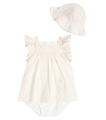 Bébé – Ensemble robe et chapeau en coton | Chloé Kids