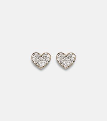 Orecchini You're Making Me Blush in oro 10kt con diamanti | Stone and Strand