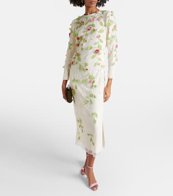 Robe midi Avelina brodée en coton | Markarian