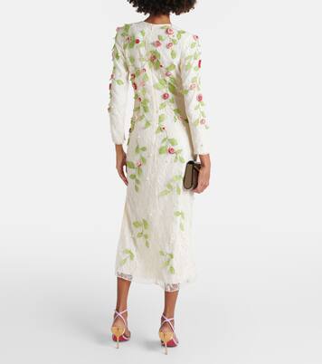 Robe midi Avelina brodée en coton | Markarian