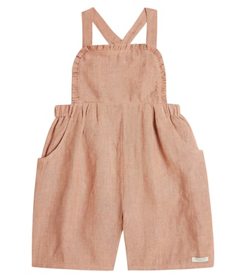 Bou ruffled linen-blend overalls | Donsje