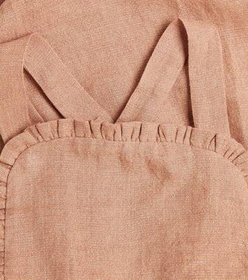 Bou ruffled linen-blend overalls | Donsje