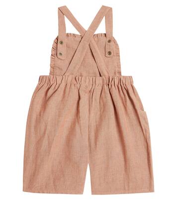 Bou ruffled linen-blend overalls | Donsje