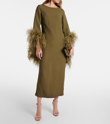 Midikleid Del Lago mit Federn | Taller Marmo