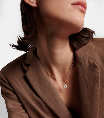 Collier Pave Diamond Disk en or 18 ct et diamants | FoundRae