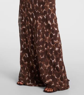 Robe longue imprimée en soie | Dries Van Noten