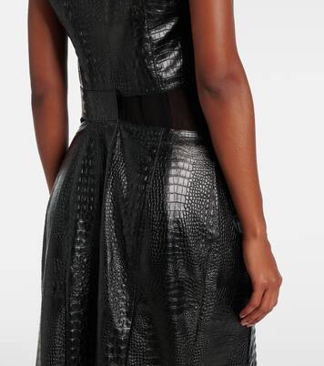 Robe midi en cuir synthétique | Junya Watanabe