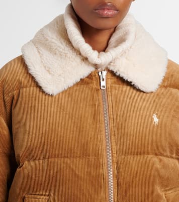 Daunenjacke aus Baumwoll-Cord mit Faux Fur | Polo Ralph Lauren