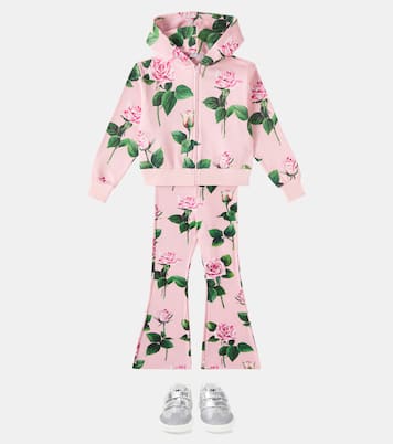 Floral flared sweatpants | Dolce&Gabbana Kids