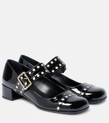 35 patent leather Mary Jane pumps | Prada