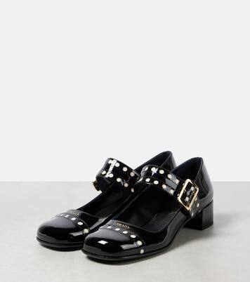 35 patent leather Mary Jane pumps | Prada
