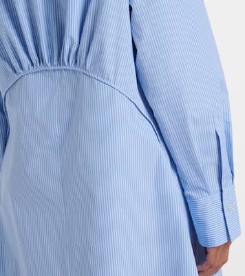 Robe chemise en coton à fines rayures | Jil Sander