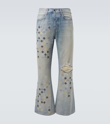 Ma Quad embroidered flared jeans | Amiri