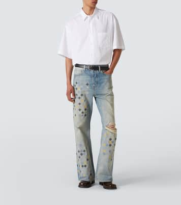 Ma Quad embroidered flared jeans | Amiri