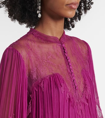 Top Jorie aus einem Seidengemisch mit Spitze | Costarellos