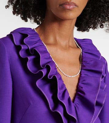 Crepe Couture ruffled wrap dress | Valentino