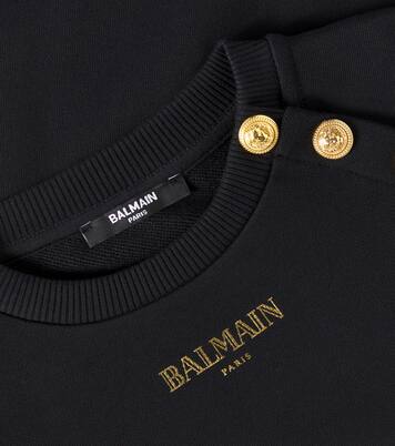 Printed cotton sweatshirt | Balmain Kids