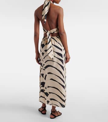 Abito lungo in cotone con cut-out | Johanna Ortiz